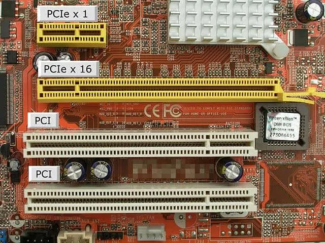 Ranuras PCI y PCI Express